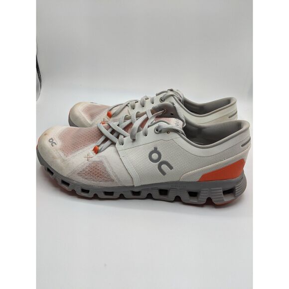 On Running Shoes - On Women's Cloud X 3 Sneakers, Ivory/Alloy, 9.5 Medium US